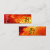 LEO, heldere, levendige topaz rode gele wolken Mini Visitekaartje (Voorkant / Achterkant)