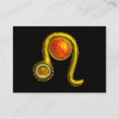 LEO, heldere, levendige zwarte rode kleur Visitekaartje (Achterkant)