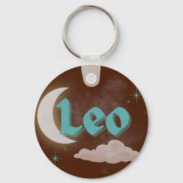 Leo Hemelse Esthetische Dromerige Maanwolk Sterren Sleutelhanger
