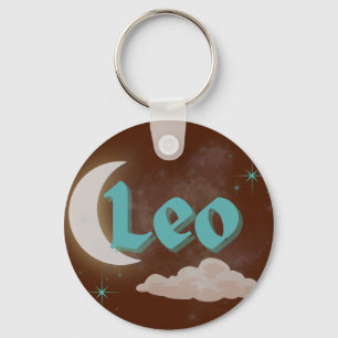 Leo Hemelse Esthetische Dromerige Maanwolk Sterren Sleutelhanger