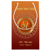 Leo - Het Horoscoopsymbool van de Lion Klein Cadeauzakje (Achterkant)