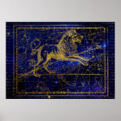 leo het poster van de leeuwenconstellatie (Voorkant)