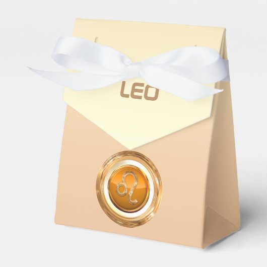 LEO - Het teken van de dierentuin van de Lion Bedankdoosjes (Voorkant Zijde)