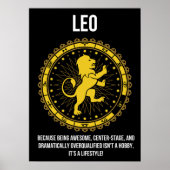 Leo - Horoscoop, Grappige Zodiac Teken Humor Poster (Voorkant)