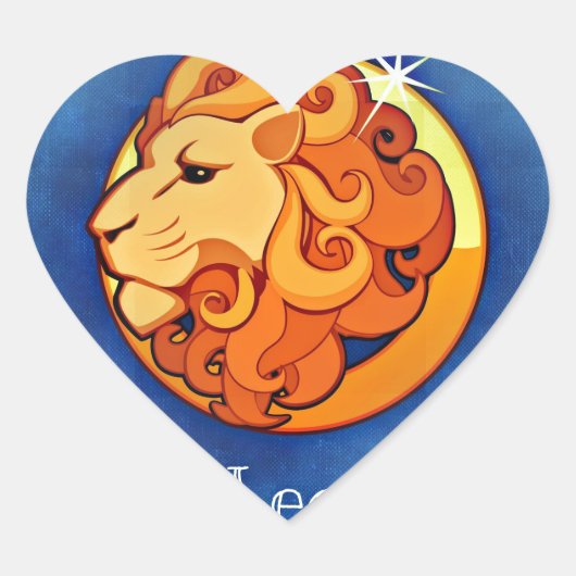 leo horoscoop hart sticker (Voorkant)