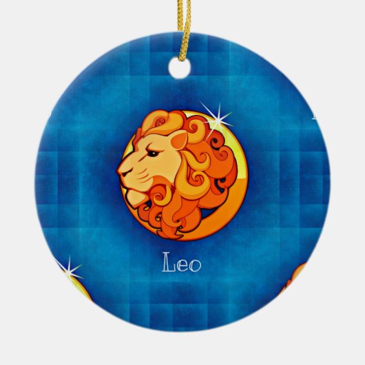 leo horoscoop keramisch ornament (Voorkant)