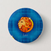 leo horoscoop ronde button 5,7 cm (Voorkant)