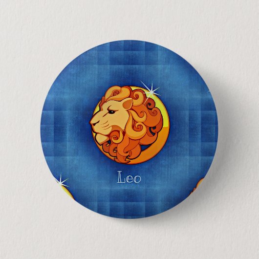 leo horoscoop ronde button 5,7 cm (Voorkant)