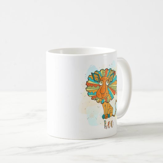 Leo Horoscoop Sterrenbeeld Juli 23 - aug 23 Verjaa Koffiemok (Voorkant rechts)