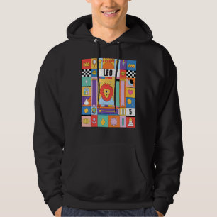 Leo Horoscope Abstracte Zodiac Mystic Symbols Hoodie