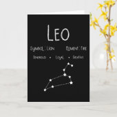 Leo Horoscope Astrology Star Sign Birthday Gift Kaart (Gele Bloem)