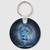 Leo Horoscope Button Sleutelhanger (Voorkant)