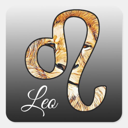 Leo Horoscope Sign Lion Stickers (Voorkant)