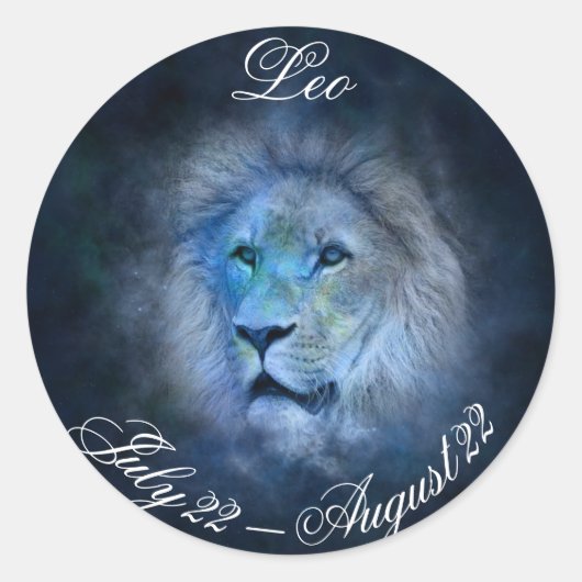 Leo Horoscope Sign Lion Symbol Astrology Sticker (Voorkant)