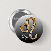 Leo Horoscope Sign Lion Zodiac Symbol Buttonnen Ronde Button 5,7 Cm (Voorkant /achterkant)