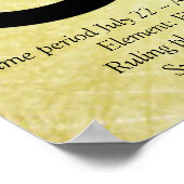 Leo Horoscope Symbool Gold en Black Poster (Hoek)