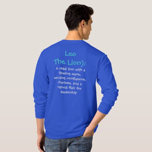 Leo Horoscope T-Shirt (Achterkant volledig)