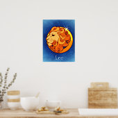 Leo in Blauw Poster (Keuken)