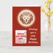 Leo Juli Birthday met zodiaal teken lion Kaart (Gele Bloem)