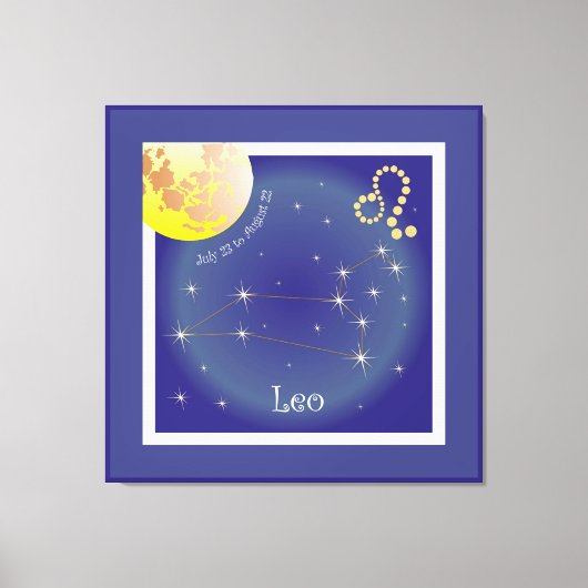 Leo July 23 to August 22 Leinwand Canvas Afdruk (Voorkant)