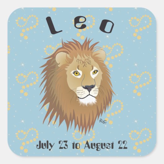 Leo July 23 to August 22 Stickers (Voorkant)