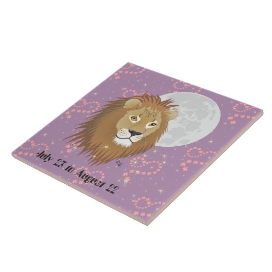 Leo July 23 to August 22 Tile Tegeltje (Zijkant)