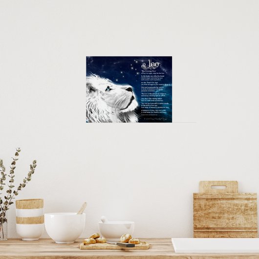 Leo-kenmerken Poster (Keuken)