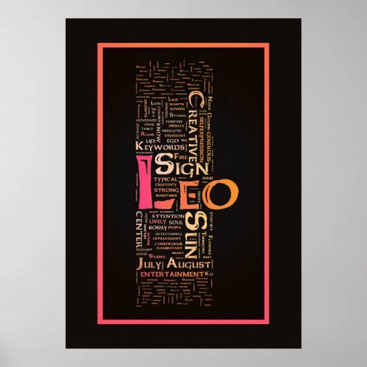 Leo Key Words Poster (Voorkant)