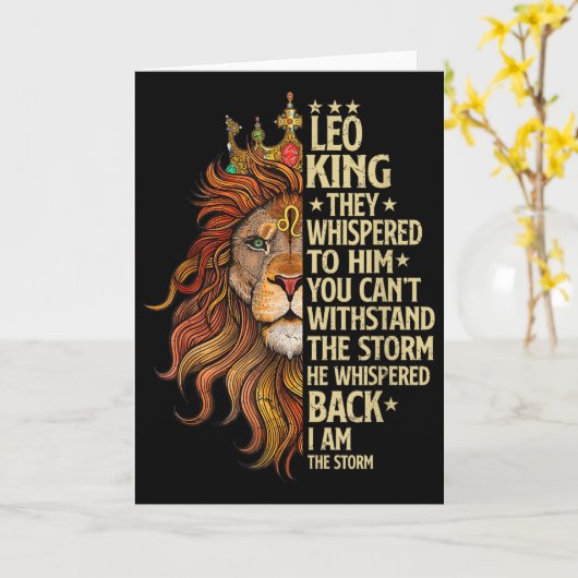 Leo King They Whispered To Him You Cant With Stand Kaart (Gele Bloem)