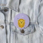 Leo knop badge  ronde button 7,6 cm (In situ)