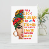 Leo koningin Ik ben een grappige verjaardagscadeau Kaart (Staand voorkant)