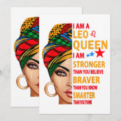 Leo koningin Ik ben een grappige verjaardagscadeau Kaart (Voorkant / Achterkant)