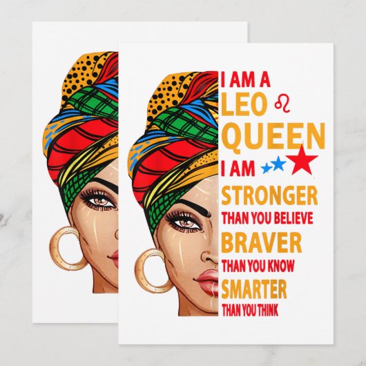 Leo koningin Ik ben een grappige verjaardagscadeau Kaart (Voorkant / Achterkant)