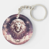 Leo Kosmische Hemelse Dierenriem Sleutelhanger (Achterkant)