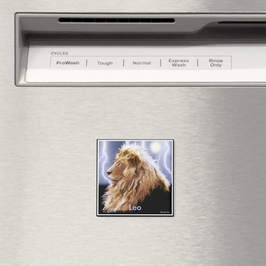 "LEO" Leeuw Astrologie Kunstmagneet Magneet (Insitu (Vaatwasser))