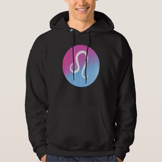 Leo Leeuw Astronomie Astrologie Horoscoop Zodiac V Hoodie (Voorkant)