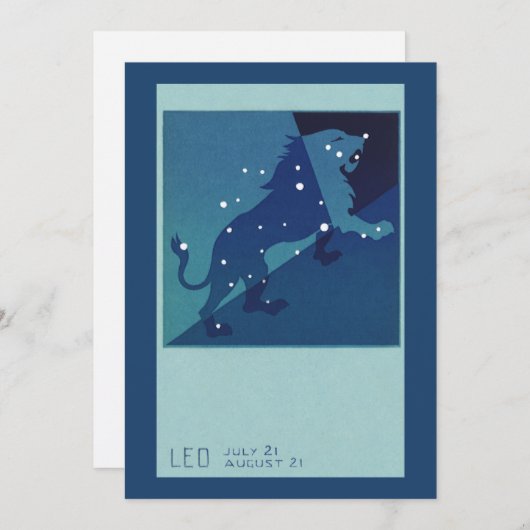 Leo Leeuw Constellation  Zodiac Astrologie (Voorkant / Achterkant)