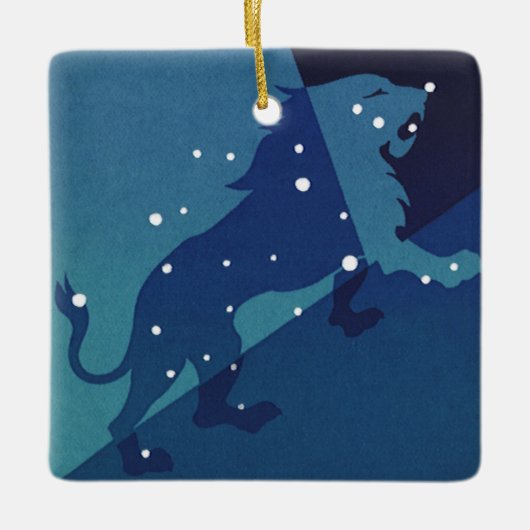 Leo Leeuw Constellation  Zodiac Astrologie Keramisch Ornament (Voorkant)