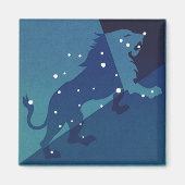 Leo Leeuw Constellation  Zodiac Astrologie Magneet (Voorkant)