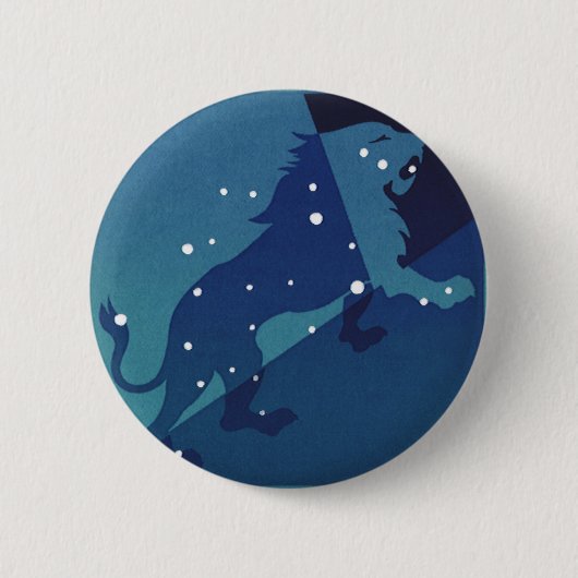 Leo Leeuw Constellation  Zodiac Astrologie Ronde Button 5,7 Cm (Voorkant)