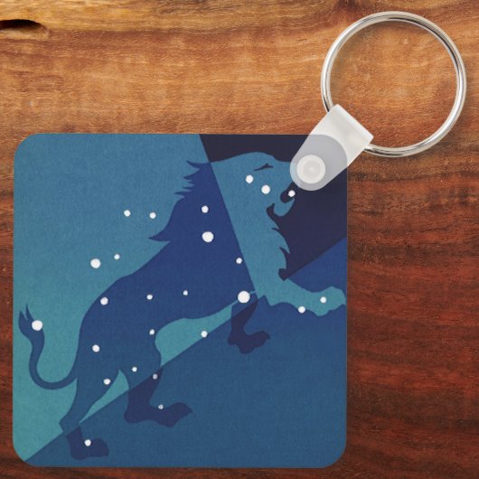 Leo Leeuw Constellation  Zodiac Astrologie Sleutelhanger (Achterkant)