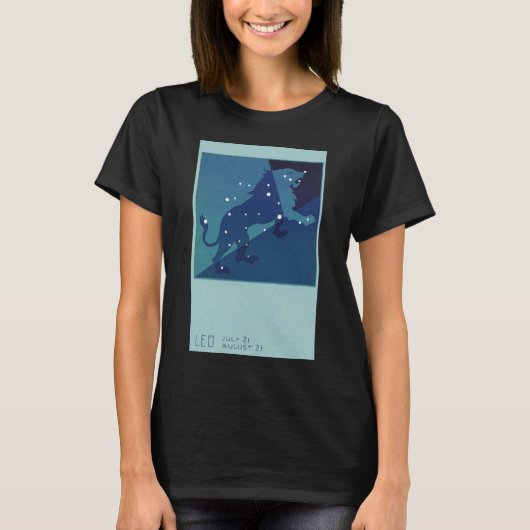 Leo Leeuw Constellation  Zodiac Astrologie T-shirt (Voorkant)
