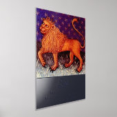 Leo Leeuw Zodiac Teken Horoscoop Verjaardagsfeest Folie Afdrukken (Laagn)