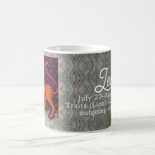 Leo Leeuw Zodiac Teken Horoscoop Verjaardagsfeest Koffiemok (Center)
