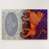 Leo Leeuw Zodiac Teken Horoscoop Verjaardagsfeest Legpuzzel (Horizontaal)