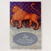 Leo Leeuw Zodiac Teken Horoscoop Verjaardagsfeest Legpuzzel (Verticaal)
