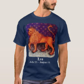 Leo Leeuw Zodiac Teken Horoscoop Verjaardagsfeest T-shirt (Voorkant)