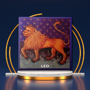 Leo Leeuw Zodiac Teken Horoscoop Verjaardagsfeest Tegeltje