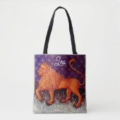 Leo Leeuw Zodiac Teken Horoscoop Verjaardagsfeest Tote Bag (Voorkant)