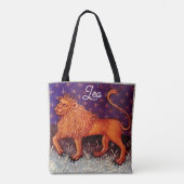 Leo Leeuw Zodiac Teken Horoscoop Verjaardagsfeest Tote Bag (Achterkant)